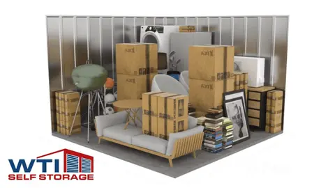 10'x10' storage unit (100 sq ft) interior view