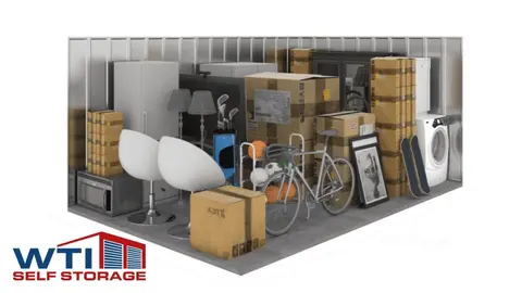10'x15' storage unit (150 sq ft) interior view
